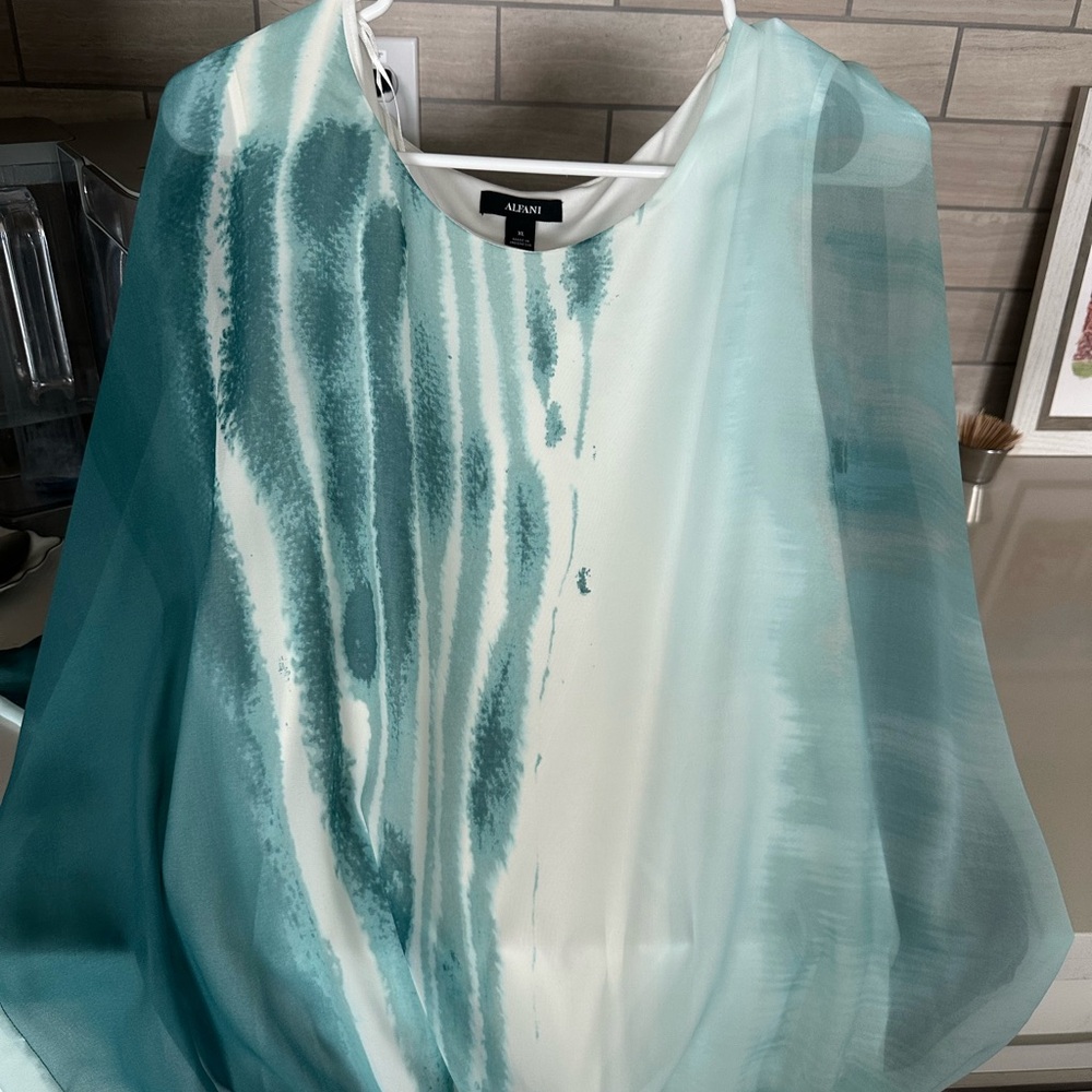 Alfani White Sheer Blouse